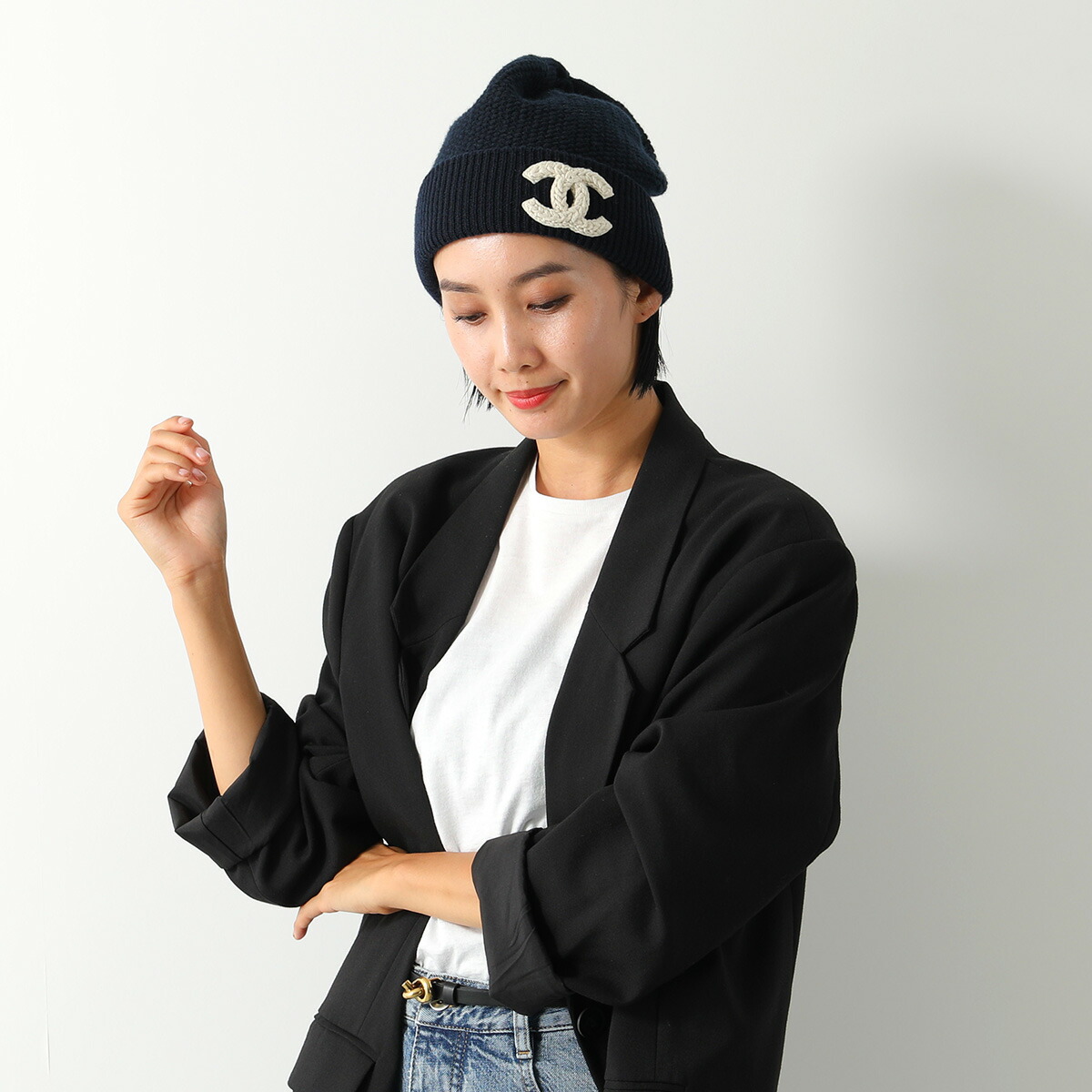 楽天市場】CHANEL シャネル ニット帽 AA9257 B13357 レディース