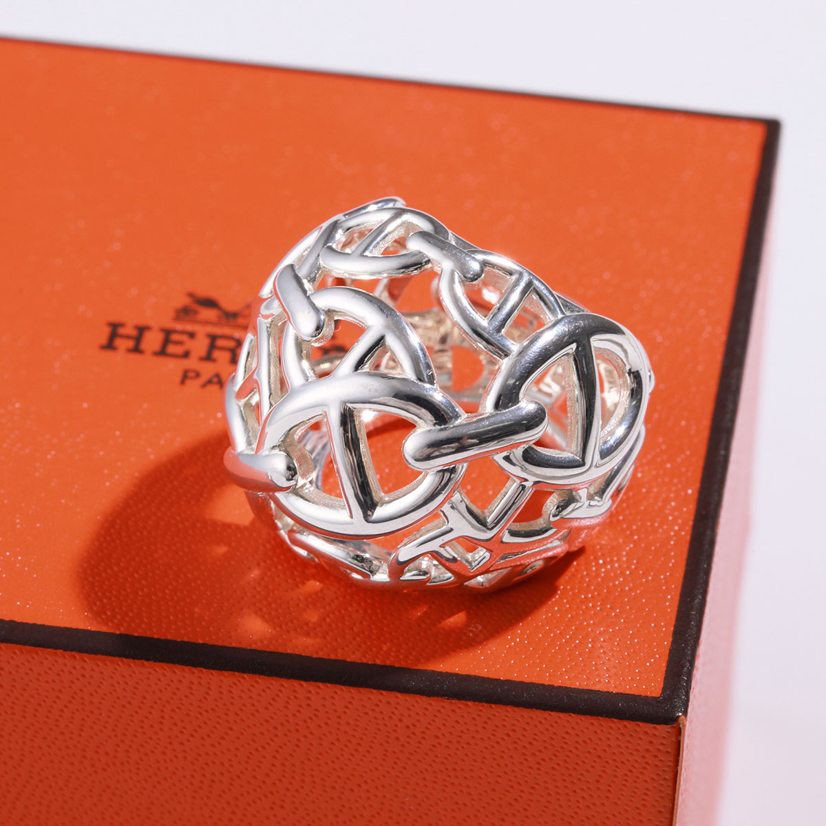 楽天市場】HERMES エルメス リング シェーヌ ダンクル アンシェネ TGM