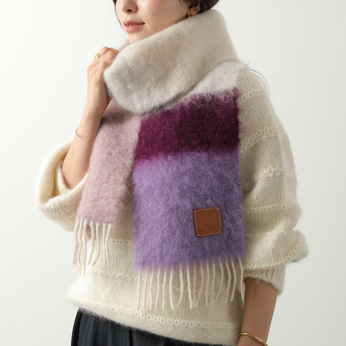 楽天市場】LOEWE ロエベ マフラー 23×185 F811257X22 レディース