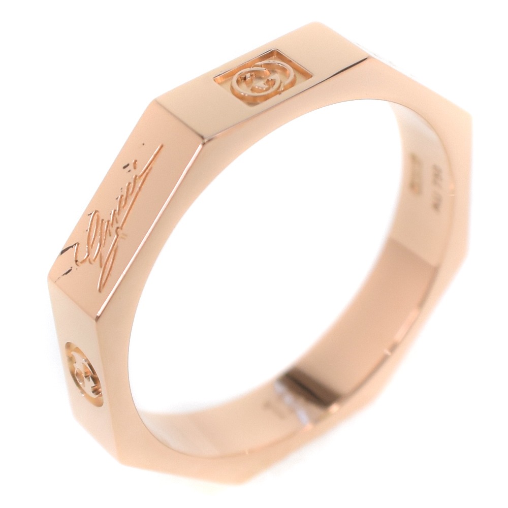 楽天市場】グッチ GUCCI オクタゴン 12号 リング・指輪 八角形 K18