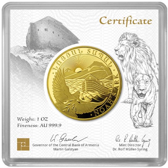 楽天市場】即納・追跡可 2024 1オンス アルメニア ノアの方舟 金貨
