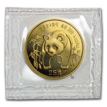 楽天市場】即納・追跡可 1986 中国 パンダ金貨 1/4オンス新品未使用