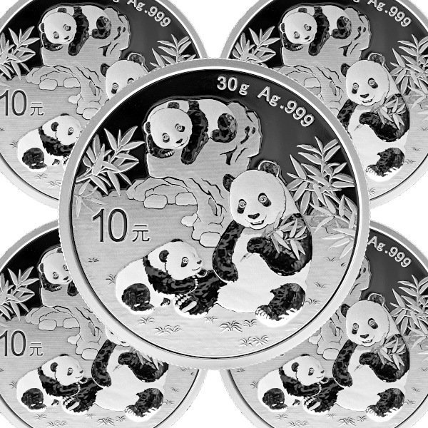 楽天市場】即納・追跡可 2025 30グラム 中国 パンダ銀貨 □【5枚