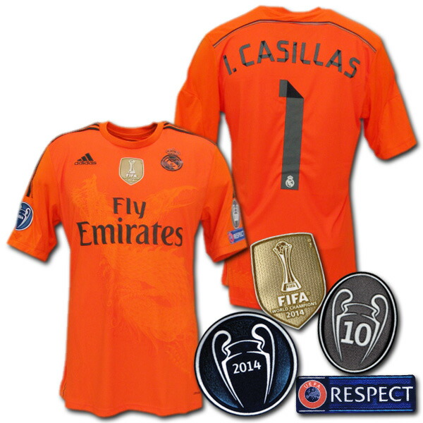 楽天市場】【CLフルパッチ仕様】 レアルマドリード 14/15 GK キーパー