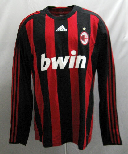 楽天市場】ACミラン 08/09 ホーム（赤黒） 長袖 ADIDAS製 : O.K.A.