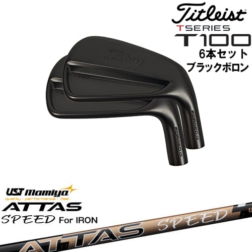 OVDカスタム】タイトリスト T100 アイアン6本set(5I-PW) ブラック