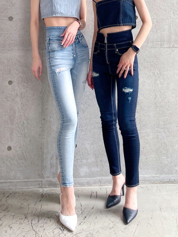 楽天市場】GYDA ジェイダ デニム パンツ おしゃれ かわいい ハイ