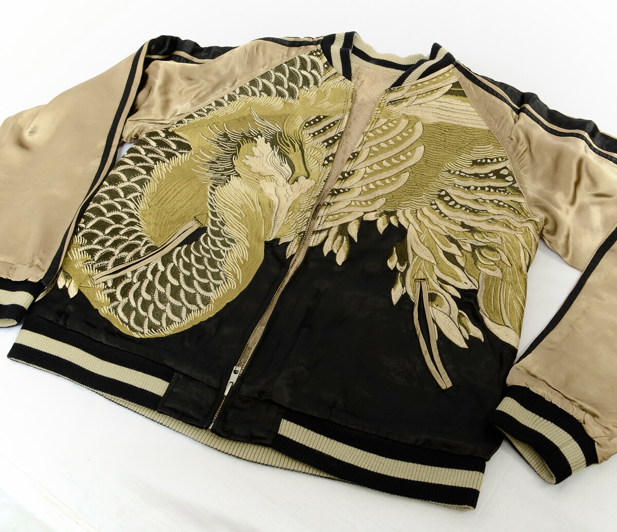 楽天市場】スクリプト 花旅楽団 和柄 スカジャン 鳳凰 刺繍 SKJ-71k