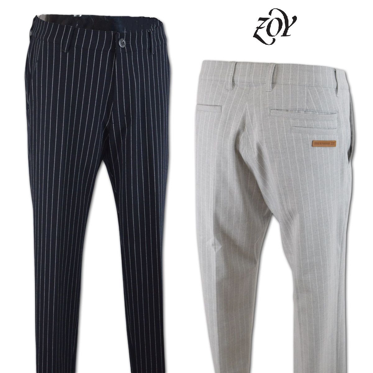 楽天市場】ZOY パンツ メンズ 秋冬用 紺 グレー W79 W82 W85 W88