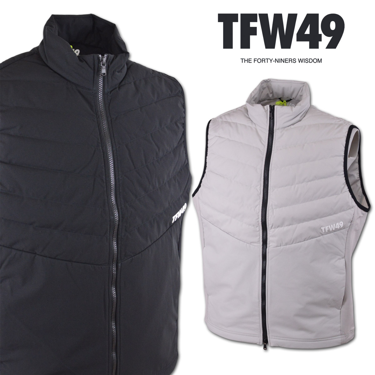 楽天市場】TFW49 ダウンベスト メンズ 秋冬用 黒 グレー M L LL