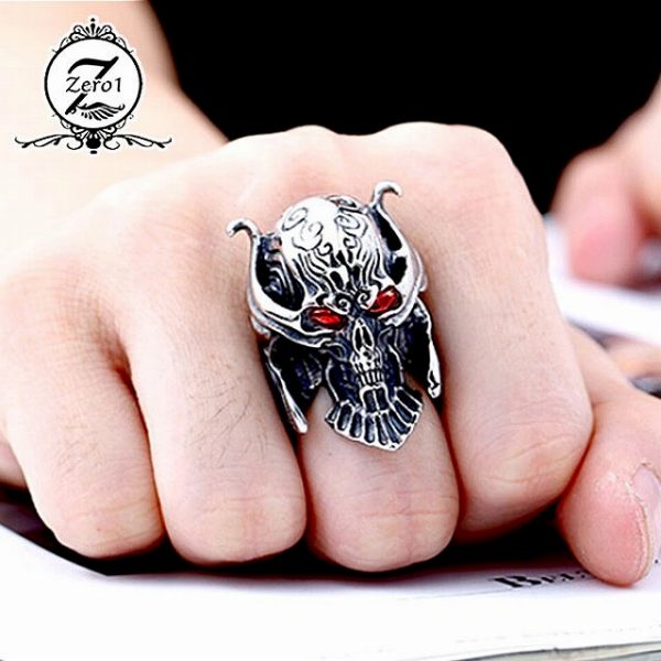 楽天市場】シルバー リング メンズ スカル ステンレスリング シルバー