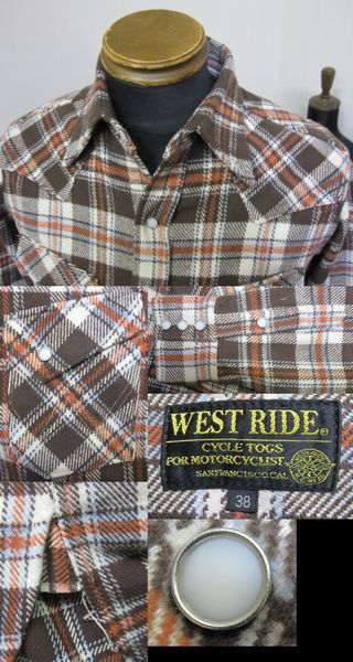 楽天市場】ウエストライド(WESTRIDE) WR3004 ネルウエスタンシャツ