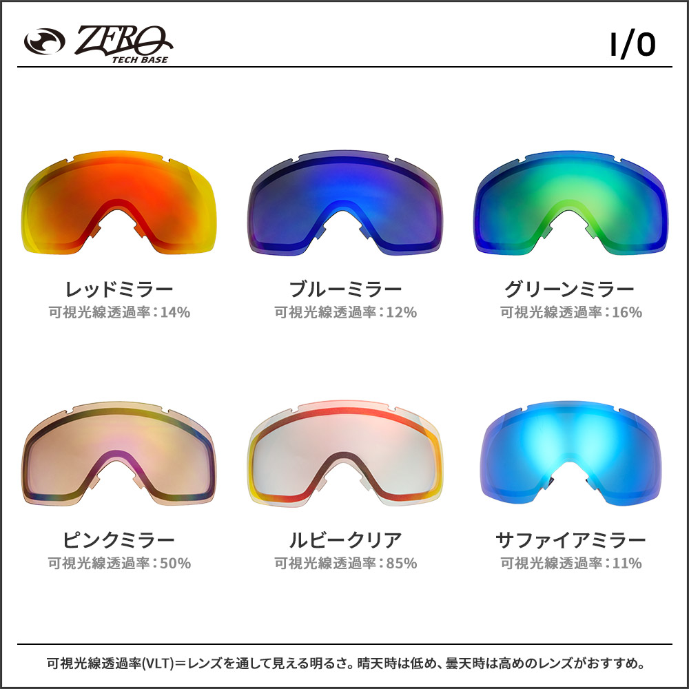 楽天市場】スミス ゴーグル 交換レンズ I/O LENS ZERO TECH BASE製