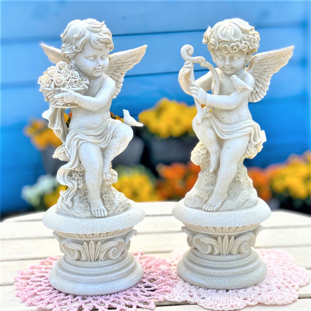 楽天市場】≪天使置物 エンジェル雑貨 ガーデニング雑貨≫【小鳥と