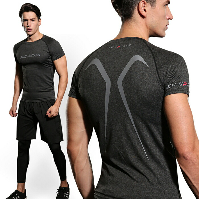 楽天市場】ランニングウェア セットメンズ 上下 3点セット ジムウェア