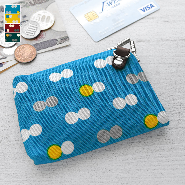 楽天市場】がま口【在庫商品】天溝がま口ウォレット【帆布・にこだま柄