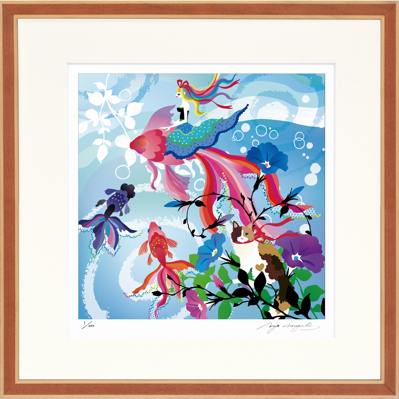 楽天市場】【スーパーSALE10％OFF】絵画 ほらぐちかよ 夏金魚