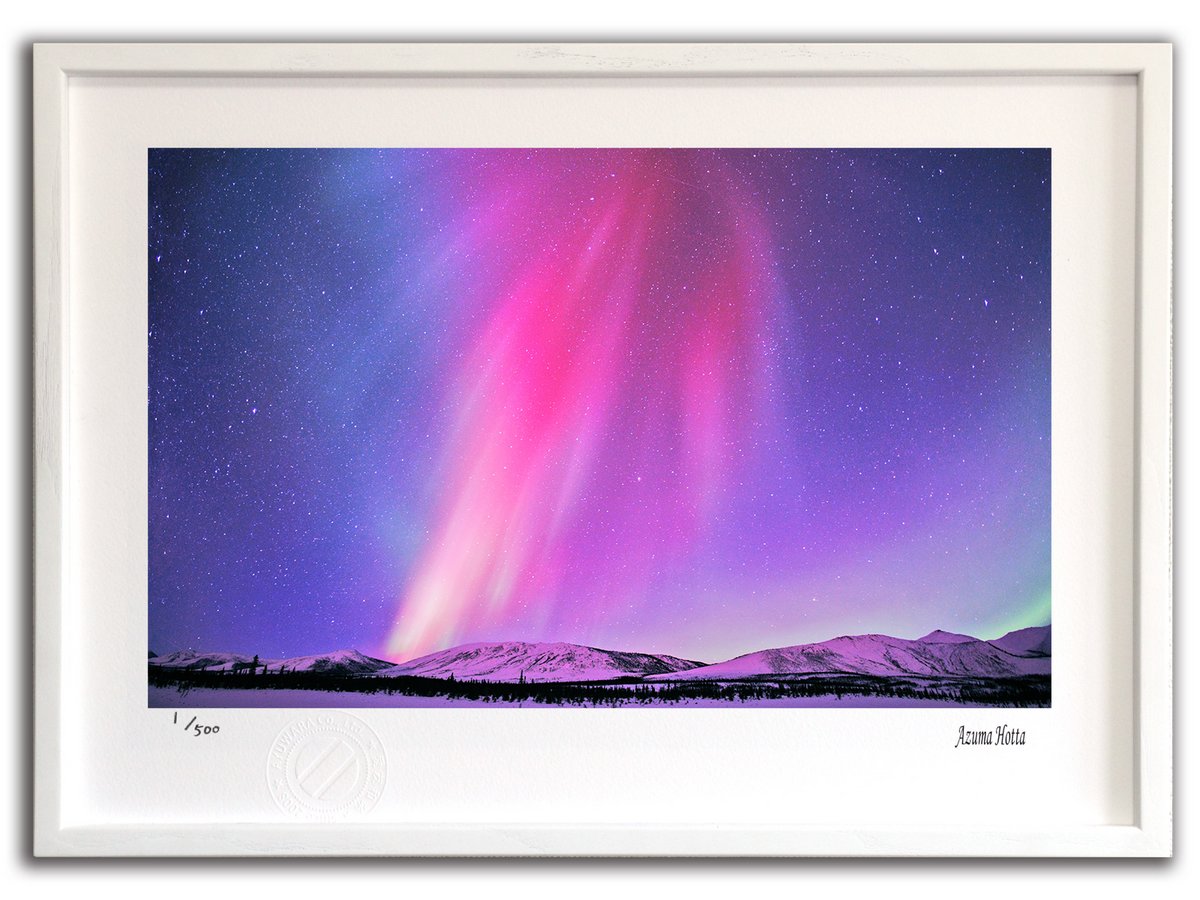 楽天市場】【スーパーSALE半額】版画 絵画 ピンクオーロラ003 アラスカ