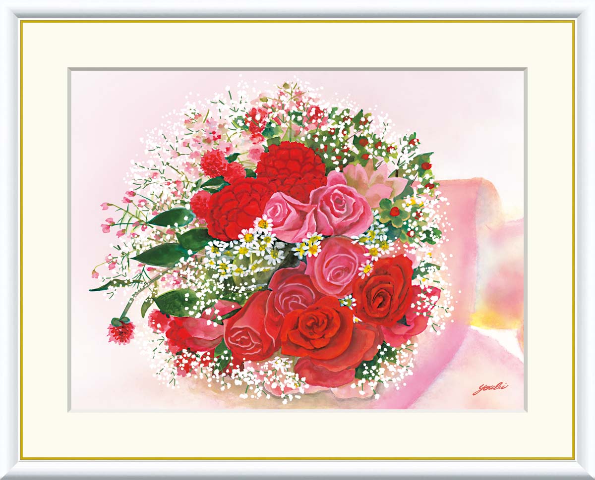 楽天市場】【スーパーSALE10％OFF】10年保証 名画 油絵 愛情のブーケ