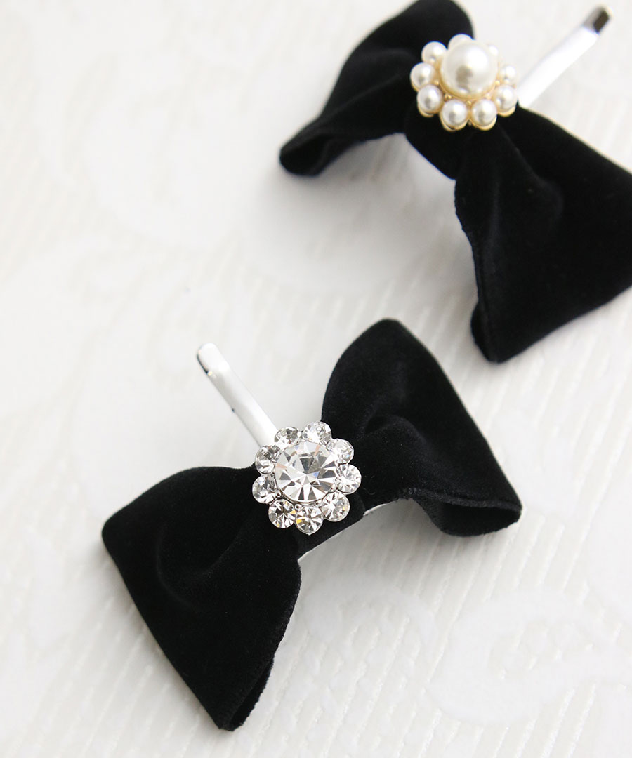 楽天市場】ヘアカフ ポニーフック ヘアゴム リボン ビジュー パール