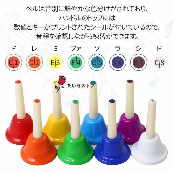 楽天市場】ハンドベル 8音 ミュージックベル ハンド式 打楽器 音階表記