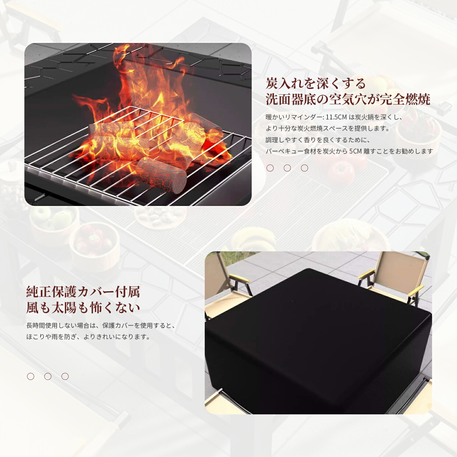 楽天市場】ファイヤーピット 焚き火台 テーブル 囲炉裏テーブル