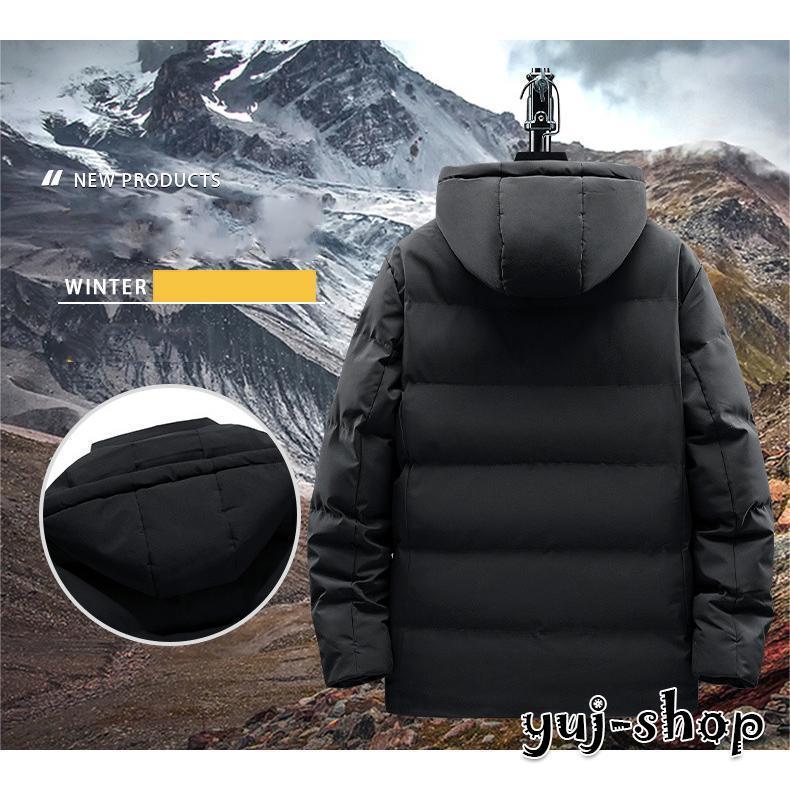 楽天市場】ダウンジャケット メンズ フード付き 中綿コート 綿入れ