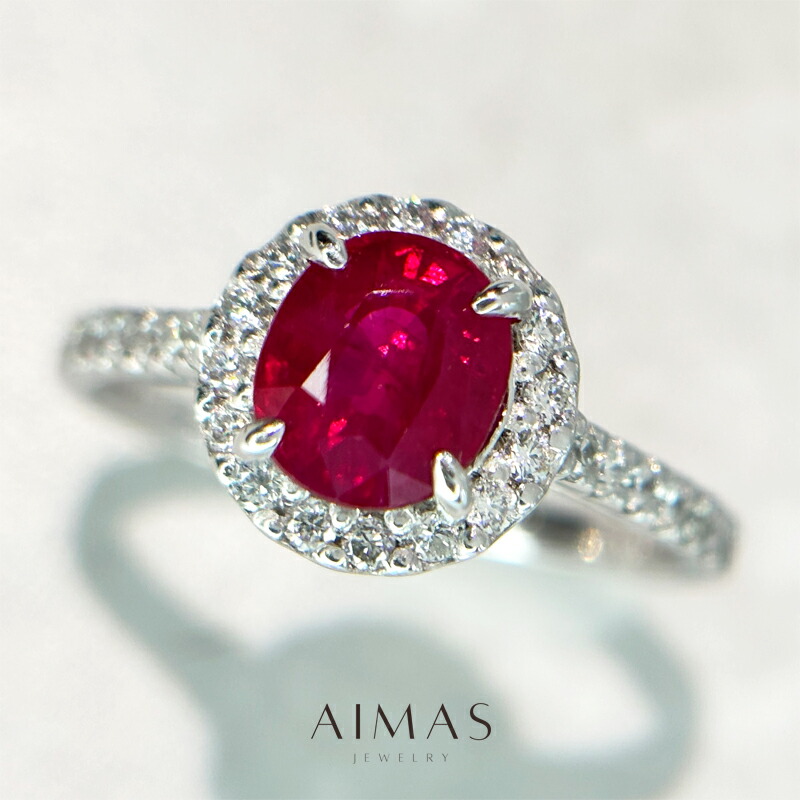 楽天市場】ルビー 1.16ct リング 13号 PT900 プラチナ ダイヤモンド