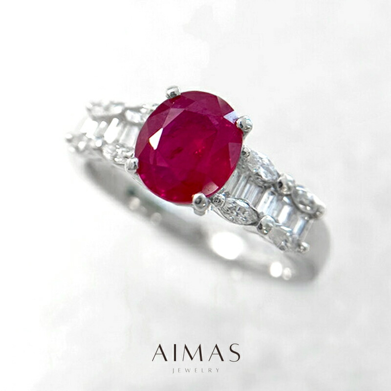 楽天市場】ルビー 1.276ct リング 13号 PT900 プラチナ 指輪