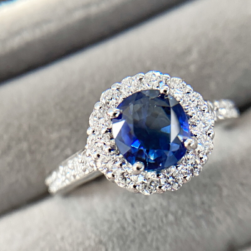 楽天市場】ブルーサファイア 1.315ct リング 12号 PT900 プラチナ