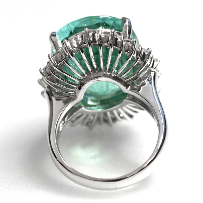 楽天市場】【ｾｰﾙ】特大大粒パライバトルマリン 25ct リング PT900