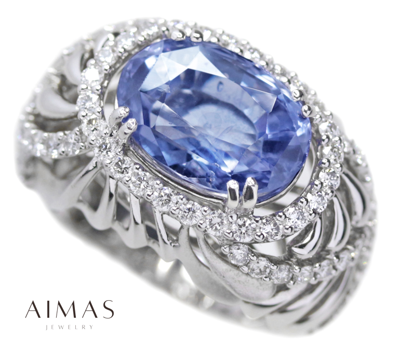 楽天市場】スリランカ産非加熱ブルーサファイア 6.99ct リング 15号