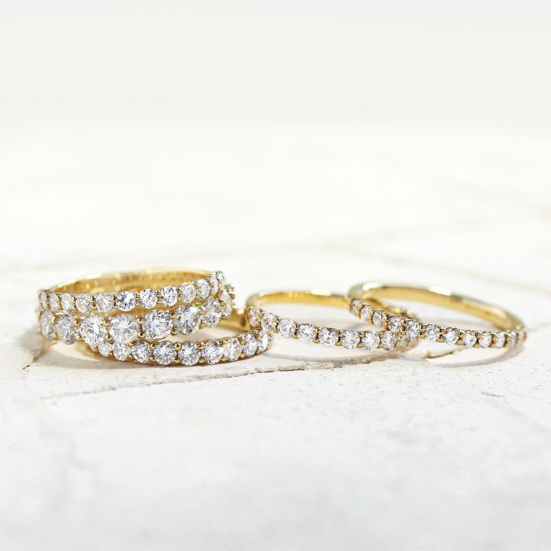 楽天市場】【JaMais】ダイヤモンド 2.0ct ハーフエタニティリング 12号