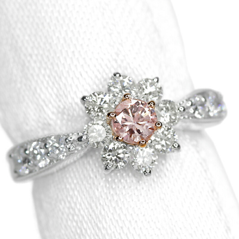 楽天市場】【ｾｰﾙ】ファンシーオレンジピンクダイヤモンド 0.257ct