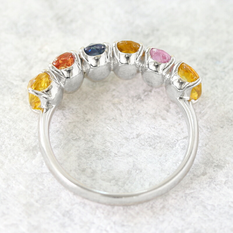 楽天市場】【選べるお色味】マルチサファイア 2.72ct リング 12号