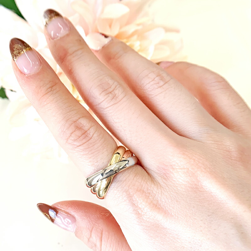 楽天市場】【Cartier】カルティエ トリニティリング 3連リング 3カラー