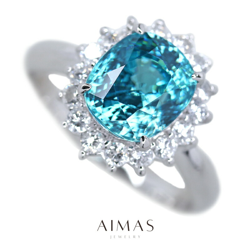 楽天市場】【ｾｰﾙ】ブルージルコン 4.93ct リング 17号 PT900 プラチナ