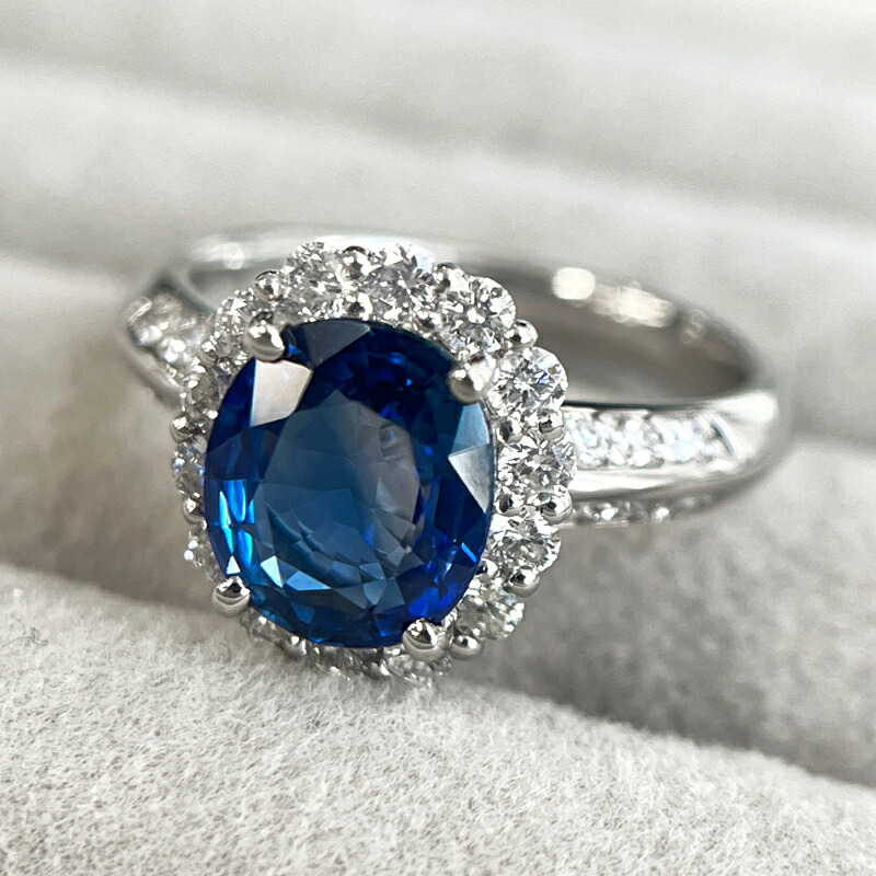 楽天市場】ブルーサファイア 2.173ct リング 12号 PT900 プラチナ 指輪