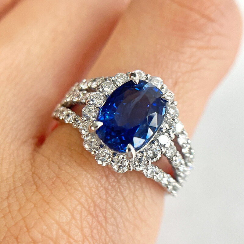 楽天市場】【ｾｰﾙ】コーンフラワーブルーサファイア 3.86ct リング 12号