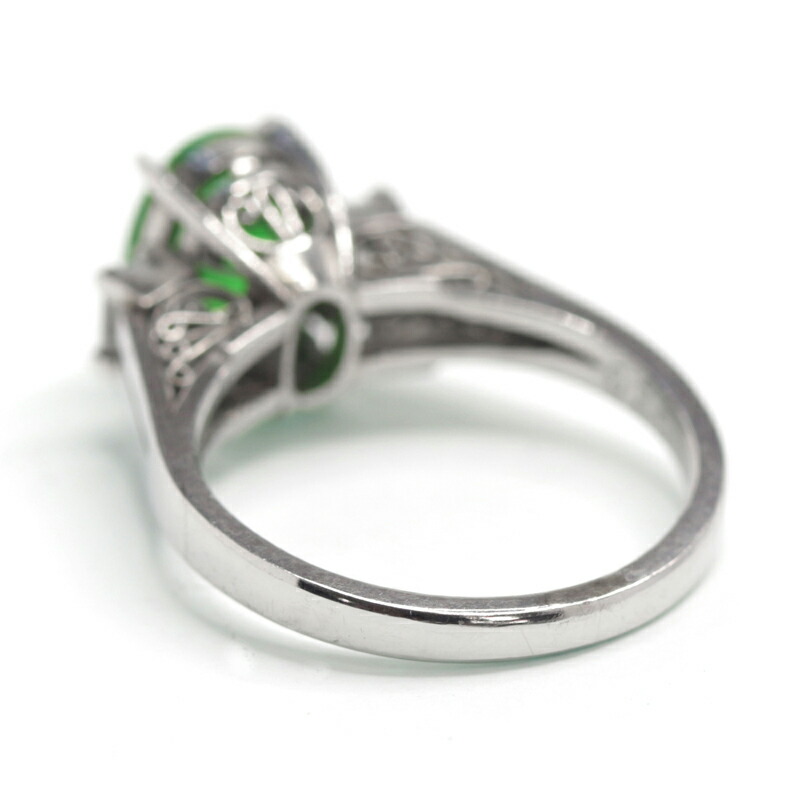 楽天市場】翡翠 8.9mm×6.5mm リング 8号 PT900 プラチナ 指輪