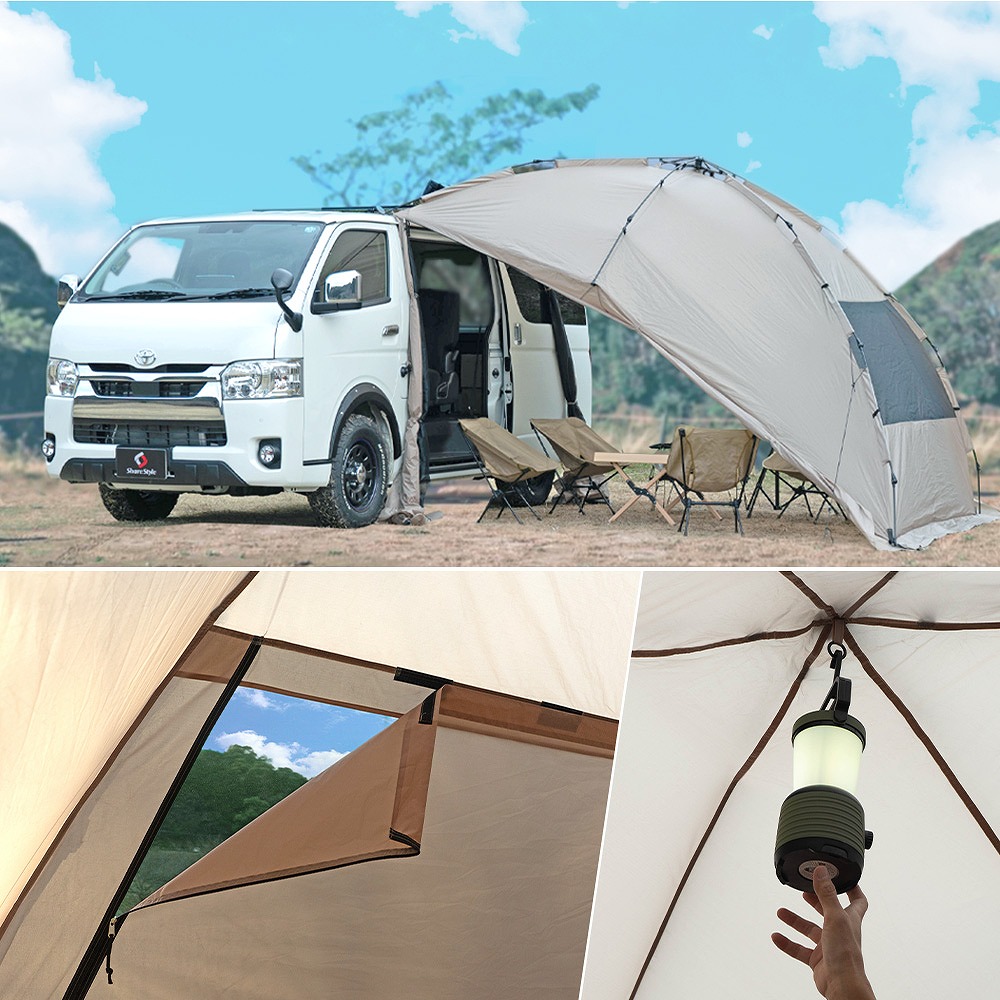 在庫処分！サイドタープ ハイエース バンライフ車中泊 キャンピングカー