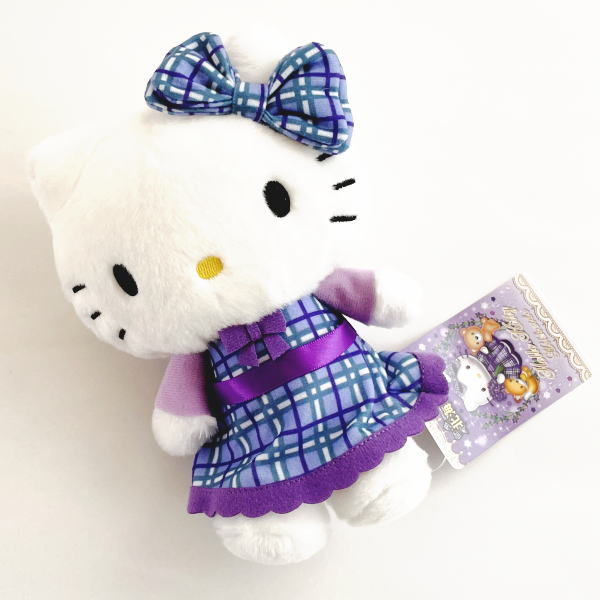 楽天市場】北海道限定 ラベンダーチェックドレス キティ ぬいぐるみ M
