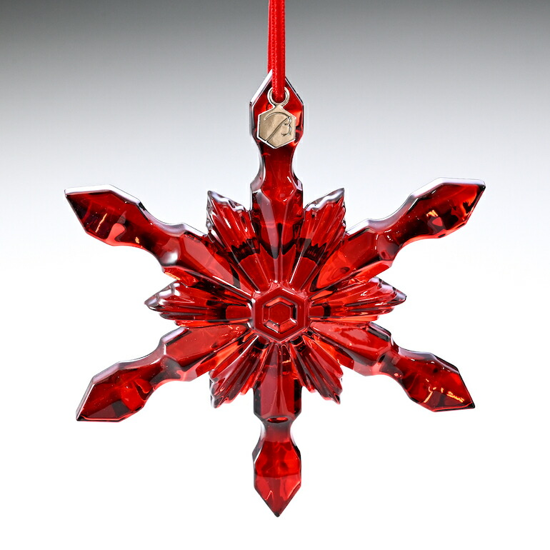 Baccarat クリスタルオーナメント バカラ（Baccarat） スノーフレーク ゴールド クリスタル オーナメント