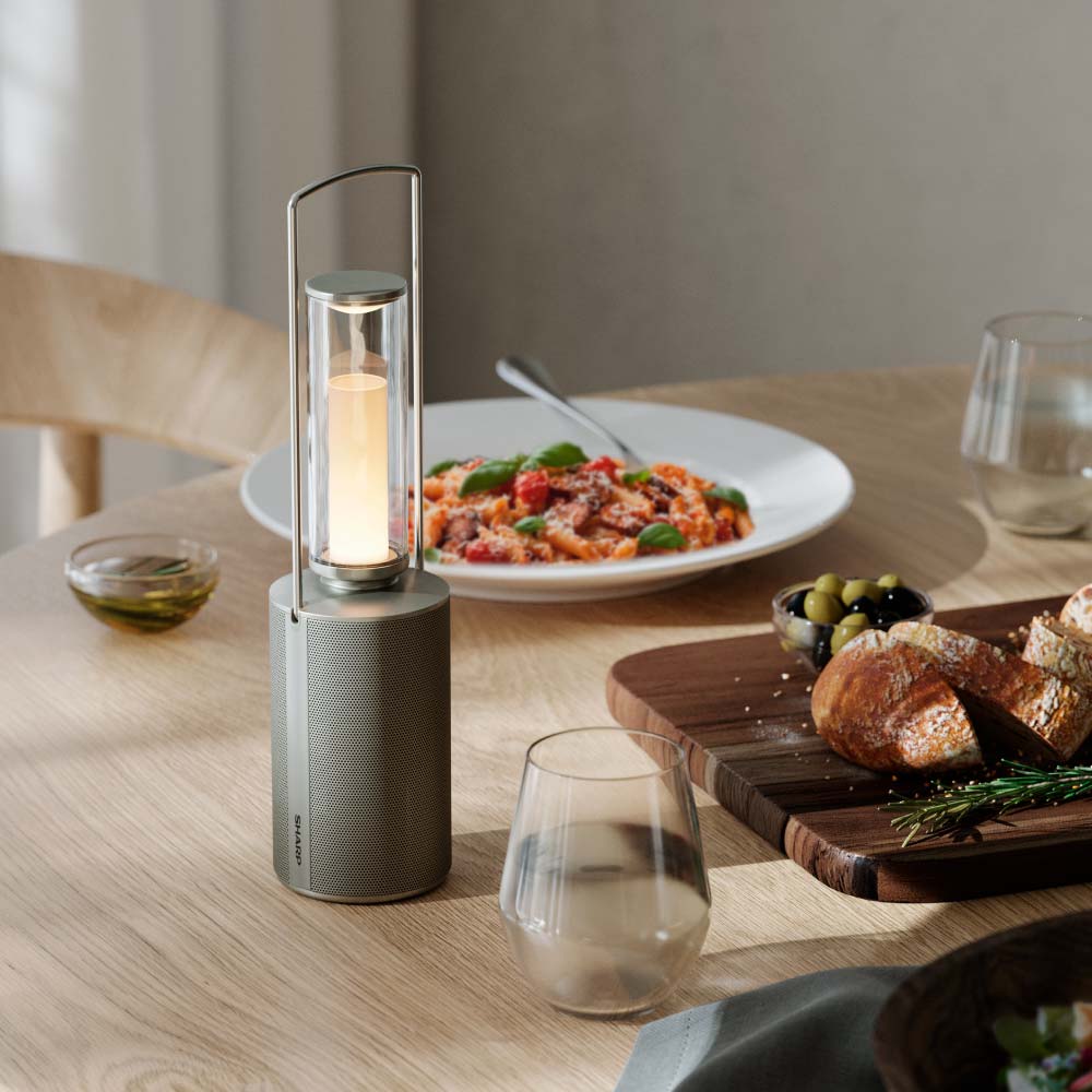 楽天市場】シャープ ポータブルスピーカーランタン any IP54相当 暖色