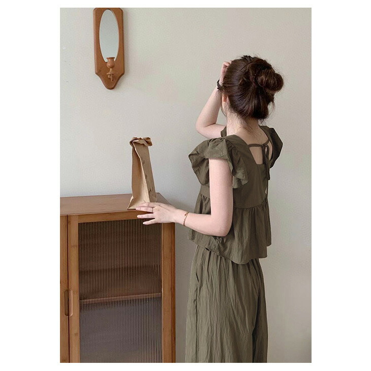 楽天市場】【半額クーポン対象】セットアップ ワイドパンツ 上下セット