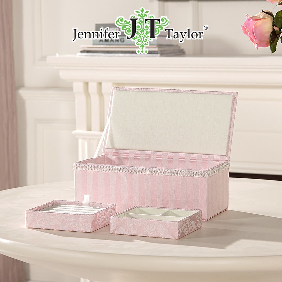 フランス購入 アンティーク雑貨 薔薇 バラ アクセサリーケース ピンク