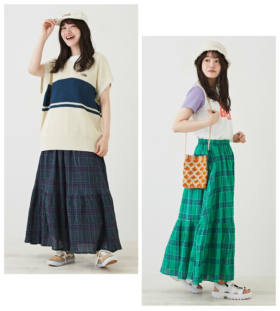 楽天市場】チェックスカート / cube sugar evo. (キューブシュガーエボ