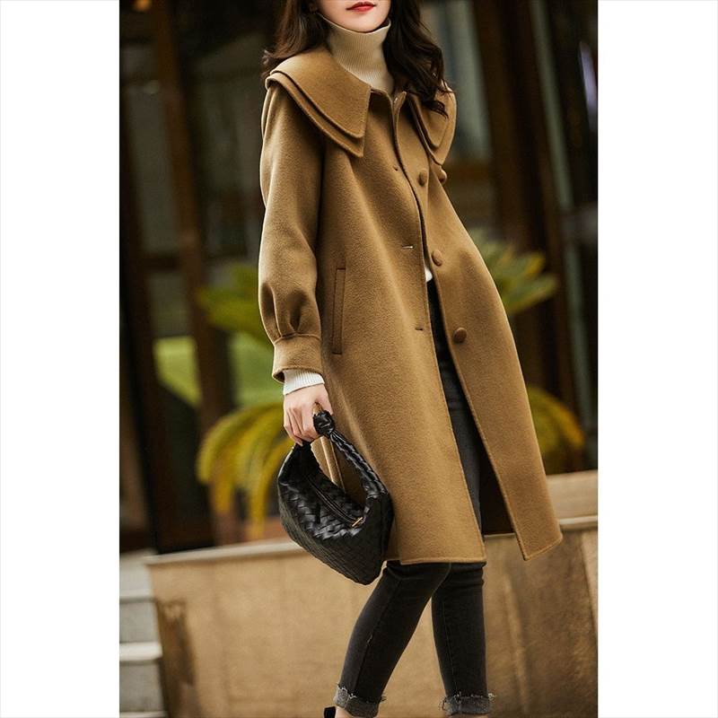 楽天市場】アウター レディース ウールコート 羽織り ミドル丈 襟付き