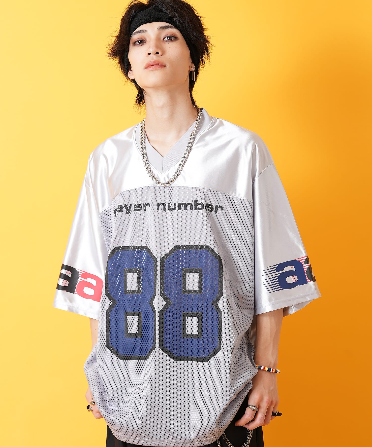 楽天市場】a.p.o.v. コンビメッシュナンバリングフットボールシャツ