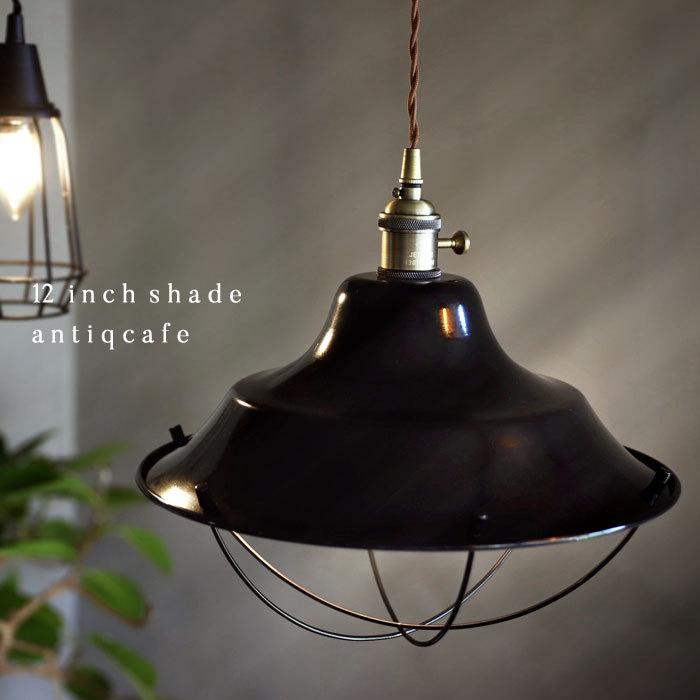 美品】フランスヴィンテージ アイアンの持手 布シェードランプ[3108